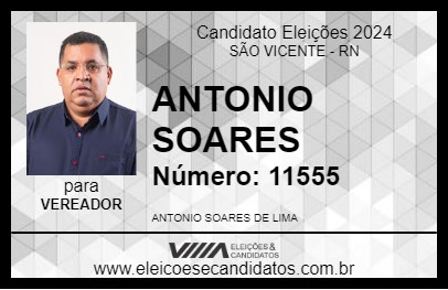 Candidato ANTONIO SOARES 2024 - SÃO VICENTE - Eleições