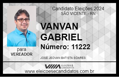 Candidato VANVAN GABRIEL 2024 - SÃO VICENTE - Eleições