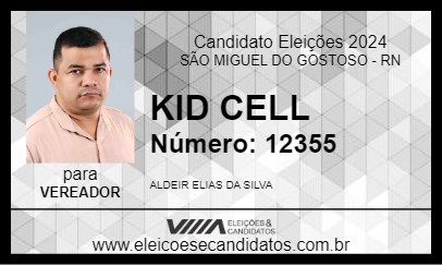 Candidato KID CELL 2024 - SÃO MIGUEL DO GOSTOSO - Eleições