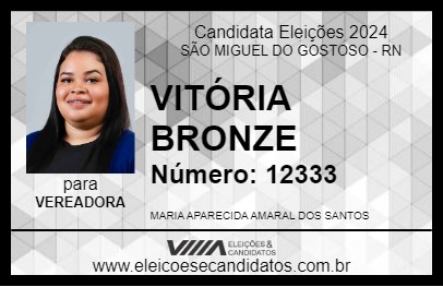 Candidato VITÓRIA BRONZE 2024 - SÃO MIGUEL DO GOSTOSO - Eleições