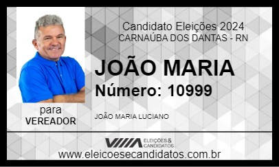 Candidato JOÃO MARIA 2024 - CARNAÚBA DOS DANTAS - Eleições