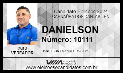 Candidato DANIELSON 2024 - CARNAÚBA DOS DANTAS - Eleições