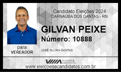 Candidato GILVAN PEIXE 2024 - CARNAÚBA DOS DANTAS - Eleições