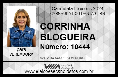 Candidato CORRINHA BLOGUEIRA 2024 - CARNAÚBA DOS DANTAS - Eleições