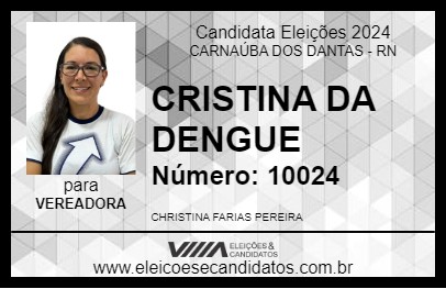 Candidato CRISTINA DA DENGUE 2024 - CARNAÚBA DOS DANTAS - Eleições