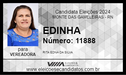 Candidato EDINHA 2024 - MONTE DAS GAMELEIRAS - Eleições