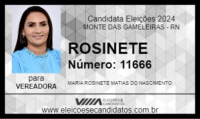 Candidato ROSINETE 2024 - MONTE DAS GAMELEIRAS - Eleições