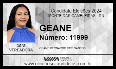 Candidato GEANE 2024 - MONTE DAS GAMELEIRAS - Eleições