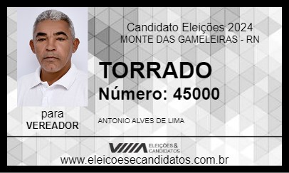 Candidato TORRADO 2024 - MONTE DAS GAMELEIRAS - Eleições