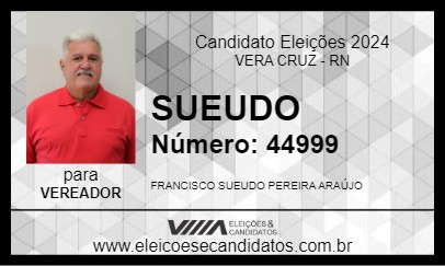 Candidato SUEUDO 2024 - VERA CRUZ - Eleições