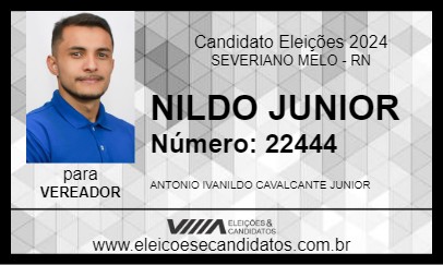 Candidato NILDO JUNIOR 2024 - SEVERIANO MELO - Eleições