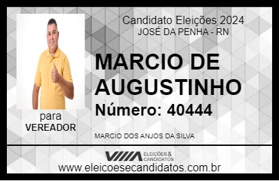 Candidato MARCIO DE AUGUSTINHO 2024 - JOSÉ DA PENHA - Eleições