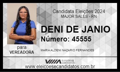 Candidato DENI DE JANIO 2024 - MAJOR SALES - Eleições