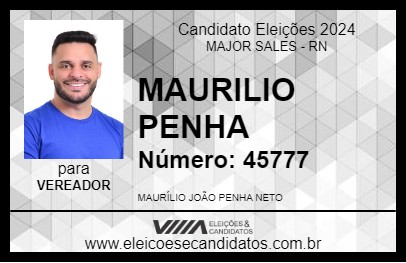 Candidato MAURILIO PENHA 2024 - MAJOR SALES - Eleições