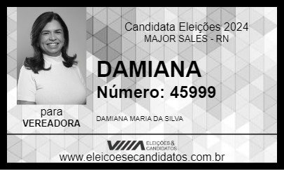 Candidato DAMIANA 2024 - MAJOR SALES - Eleições