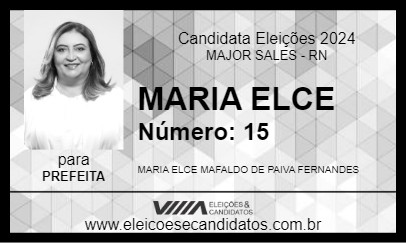 Candidato MARIA ELCE 2024 - MAJOR SALES - Eleições