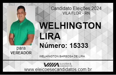 Candidato WELHINGTON LIRA 2024 - VILA FLOR - Eleições