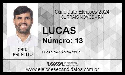 Candidato LUCAS 2024 - CURRAIS NOVOS - Eleições