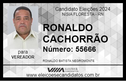 Candidato RONALDO CACHORRÃO 2024 - NÍSIA FLORESTA - Eleições