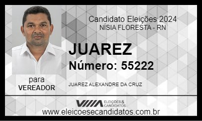 Candidato JUAREZ 2024 - NÍSIA FLORESTA - Eleições