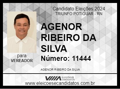 Candidato AGENOR RIBEIRO DA SILVA 2024 - TRIUNFO POTIGUAR - Eleições