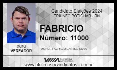 Candidato FABRICIO 2024 - TRIUNFO POTIGUAR - Eleições