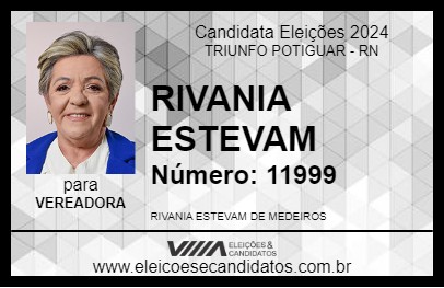 Candidato RIVANIA ESTEVAM 2024 - TRIUNFO POTIGUAR - Eleições