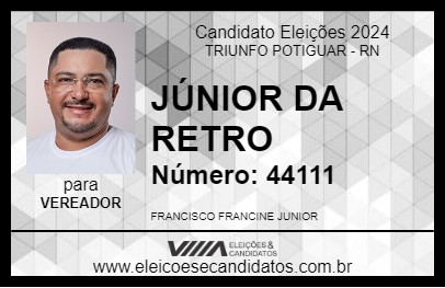 Candidato JÚNIOR DA RETRO 2024 - TRIUNFO POTIGUAR - Eleições