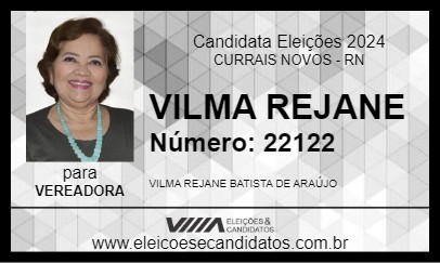 Candidato VILMA REJANE 2024 - CURRAIS NOVOS - Eleições