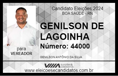 Candidato GENILSON DE LAGOINHA 2024 - BOA SAÚDE - Eleições