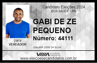 Candidato GABI DE ZE PEQUENO 2024 - BOA SAÚDE - Eleições