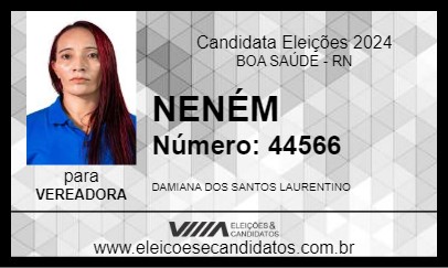 Candidato NENÉM 2024 - BOA SAÚDE - Eleições