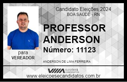 Candidato PROFESSOR ANDERSON 2024 - BOA SAÚDE - Eleições