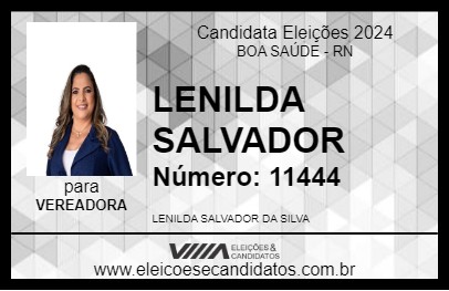 Candidato LENILDA SALVADOR 2024 - BOA SAÚDE - Eleições