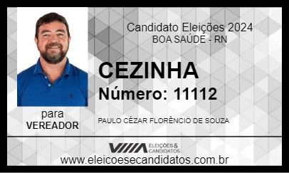 Candidato CEZINHA 2024 - BOA SAÚDE - Eleições