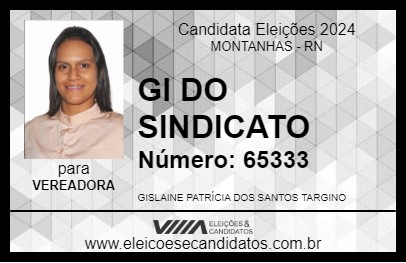 Candidato GI DO SINDICATO 2024 - MONTANHAS - Eleições