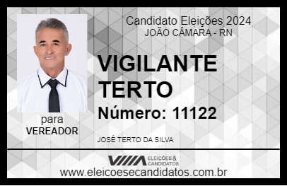 Candidato VIGILANTE TERTO 2024 - JOÃO CÂMARA - Eleições