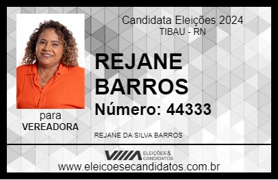 Candidato REJANE BARROS 2024 - TIBAU - Eleições