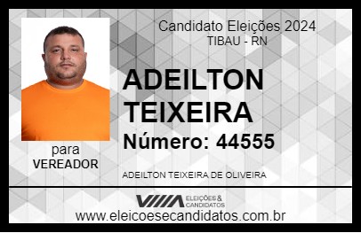 Candidato ADEILTON TEIXEIRA 2024 - TIBAU - Eleições