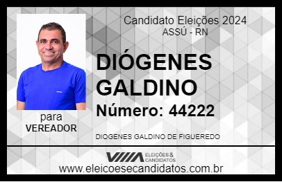 Candidato DIÓGENES GALDINO 2024 - ASSÚ - Eleições