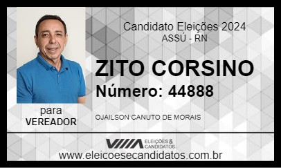 Candidato ZITO CORSINO 2024 - ASSÚ - Eleições