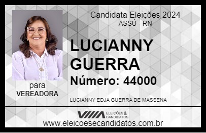 Candidato LUCIANNY GUERRA 2024 - ASSÚ - Eleições