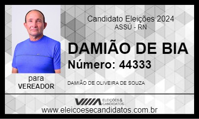 Candidato DAMIÃO DE BIA 2024 - ASSÚ - Eleições