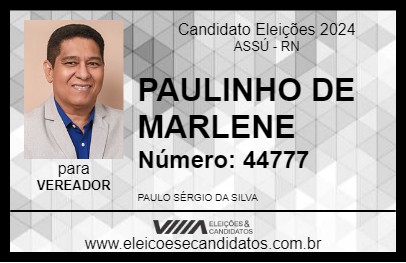 Candidato PAULINHO DE MARLENE 2024 - ASSÚ - Eleições