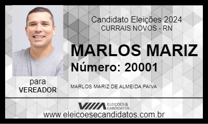 Candidato MARLOS MARIZ 2024 - CURRAIS NOVOS - Eleições