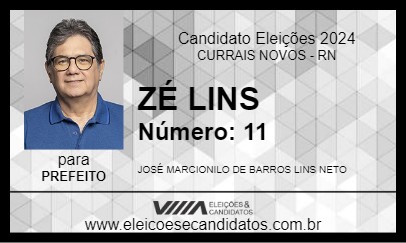 Candidato ZÉ LINS 2024 - CURRAIS NOVOS - Eleições