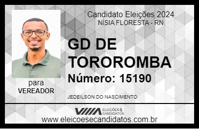 Candidato GD DE TOROROMBA 2024 - NÍSIA FLORESTA - Eleições