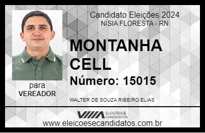 Candidato MONTANHA CELL 2024 - NÍSIA FLORESTA - Eleições