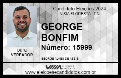 Candidato GEORGE BONFIM 2024 - NÍSIA FLORESTA - Eleições