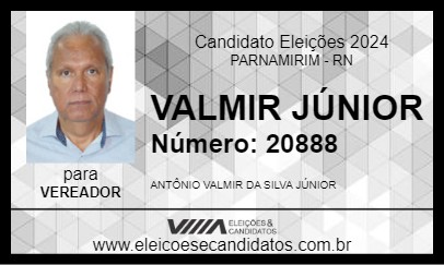 Candidato VALMIR JÚNIOR 2024 - PARNAMIRIM - Eleições